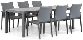 Lifestyle Garden Furniture Rome/Residence Dining Tuinset Aluminium/Textileen /Aluminium/textileen Grijs 7-delig