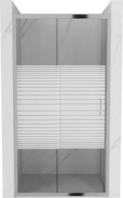 Mexen Apia schuifbare douchedeur 90 cm, strepen, chroom - 845-090-000-01-20