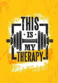 Ilustratie This Is My Therapy. Fitness Muscle, subtropica