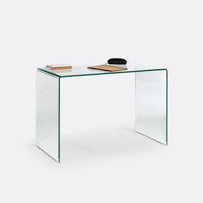 Consolebureau van gehard glas Joan