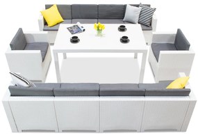 Colorado Apetito Max 10 wit Bica technorattan set met twee grote banken