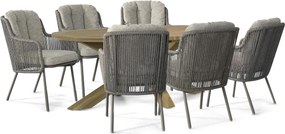 Tuinset 4 personen 200 cm Rope Taupe Santika Furniture Santika