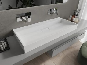 Mexen Ava opbouw wastafel van conglomeratie B/O 100 x 46 cm, wit - 23011000