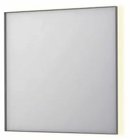 INK SP32 spiegel - 80x4x80cm rechthoek in stalen kader incl indir LED - verwarming - color changing - dimbaar en schakelaar - geborsteld RVS 8410043