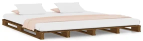 vidaXL Bedframe massief grenenhout honingbruin 140x190 cm