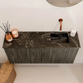 Mondiaz Joya DLux 90cm toiletmeubel shadow met wastafel faye rechts zonder kraangat lava