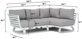 Chaise Loungeset Aluminium Wit 3 personen Santika Furniture Santika Sovita
