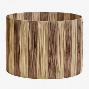 Lampenkap Ø30 Cm In Gevlochten Marsali-papier Bruin – Koffie - Sklum