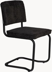 Gestoffeerde bouclé eetkamerstoelen Ridge, 2-delig
