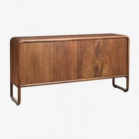 Dressoir 160x40 Cm Van Mangohout Maupaul Donker Handvat Hout - Sklum