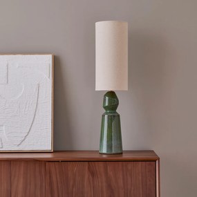 Tafellamp van keramiek en linnen, TOTEMY