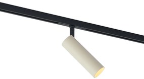 Moderne spot beige met zwart voor railsysteem 1-fase GU10 35mm - Slimline Uzzy