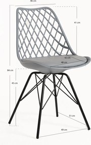 Pakket 4 Stoelen van Iron Mima