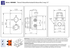 Best Design Verona inbouwthermostaat compleet