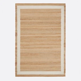 Vloerkleed in jute en wol met contour, Arian