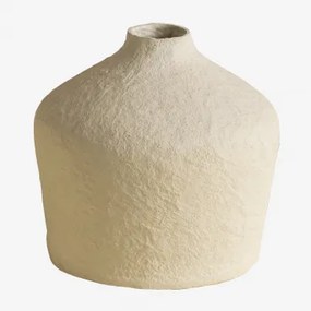 Brimsley handgemaakte decoratieve papieren maché vaas Beige - Sklum