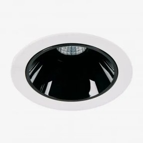 Downlight Led Inbouwspot Met Ronde Rand Ø7 Cm Voor Buitengebruik In Aluminium Luisiana Warm Wit 2700k & Wit – Zwart & 6 W & 23º - Sklum