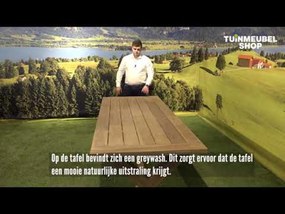 Tuinset 4 personen 200 cm Kunststof Grijs Hartman Sophie