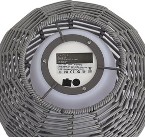 Buiten tafellamp donker grijs 25cm incl. LED oplaadbaar met USB-C IP44 - Oli
