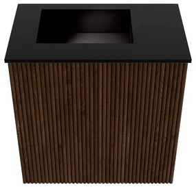 Mondiaz Joya 40cm toiletmeubel walnut met wastafel faye links zonder kraangat urban