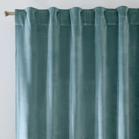 Fluwelen gordijn afgewerkt met verdekte lussen, Velvet