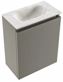 Mondiaz Ture DLux toiletmeubel 40cm smoke met wastafel ostra midden zonder kraangat