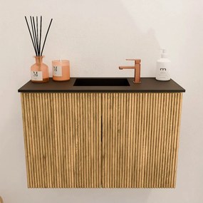 Mondiaz Joya 60cm toiletmeubel oak met wastafel faye midden 1 kraangat urban