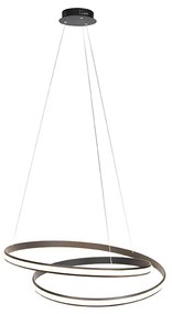 Eettafel / Eetkamer Moderne hanglamp zwart 74 cm incl. LED - Rowan Modern rond Binnenverlichting Lamp