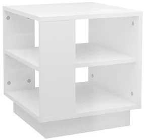 vidaXL Salontafel 40x40x43 cm bewerkt hout hoogglans wit