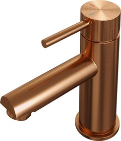 Brauer Stripe wastafelkraan model A met ColdStart koper geborsteld PVD