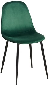 Set 4 Stoelen Teok Zwart Fluweel