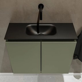 Mondiaz Ture 60cm toiletmeubel army met wastafel urban midden geen kraangat