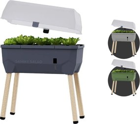 Gusta Garden SAMMY SALAD - saladekweekbak met watertank & deksel - antraciet