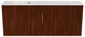 Mondiaz Joya DLux 100cm toiletmeubel ruby met wastafel faye links zonder kraangat ostra