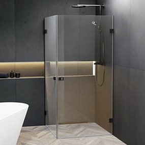 Riho Scandic X209 douchecabine 80x90cm zwart mat