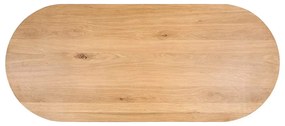 Richmond Interiors Fairmont Eiken Eettafel Met Gebogen Poot Naturel 235 Cm - 235 X 100cm.