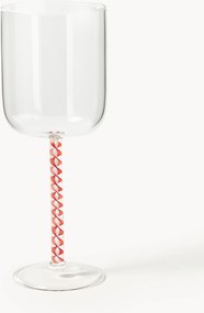 Mondgeblazen rode wijnglazen Neve van borosilicaatglas, 4-delig