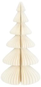 Kerstboom uitvouwbaar, papier, wit, klein, 23 cm