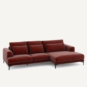 XL hoekbank rechts in fluweel, MARSILE