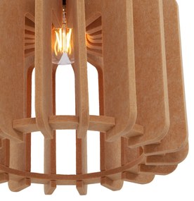 Retro hanglamp zwart met oranje 3-lichts - Felt Retro E27 rond Binnenverlichting Lamp
