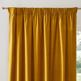 Gordijn in fluweel met aangerimpeld biesje, Velvet