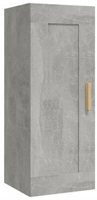 vidaXL Wandkast 35x34x90 cm bewerkt hout betongrijs