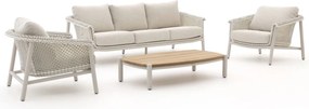 Stoel-bank loungeset Zavelli | 5 personen | Loungeset Beige | Wicker (vlechtwerk) | 240x88cm | Kees Smit Tuinmeubelen