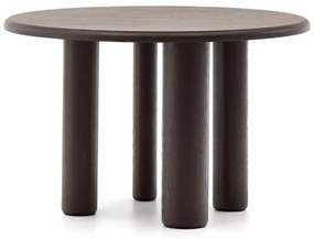 Kave Home Mailen Ronde Eettafel Donker Bruin Hout 120 Cm - 120 X 120cm.