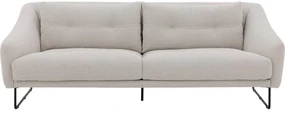 Goossens Excellent Bank Gs-2105 wit, stof, 3-zits, elegant chic