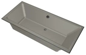 Xenz Kristal Ligbad - 170x75x48 - afvoer Midden - acryl - cement 6985-06