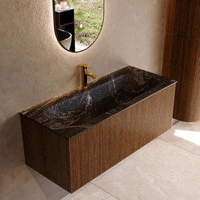 Mondiaz Kurve-dlux 110cm badmeubel dusk met 1 lade en wastafel big medium midden 1 kraangat lava