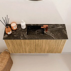 Mondiaz Joya DLux 80cm toiletmeubel oak met wastafel faye midden 1 kraangat lava