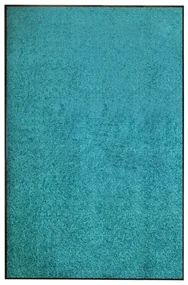 vidaXL Deurmat wasbaar 120x180 cm cyaan