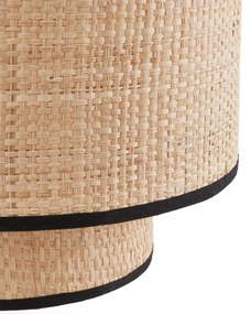 Dubbele wandlamp in raffia, Dolkie